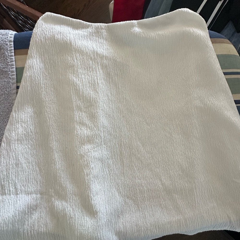 Princess Polly Textured Cream A-Line Skirt
